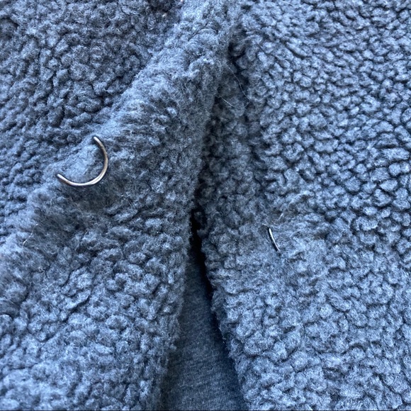 Madewell Oversized Grey Bonded Fleece Cocoon Coat - Picture 10 of 14